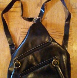 NINE WEST BLACK  Backpack Adj~Straps- Antique Hard